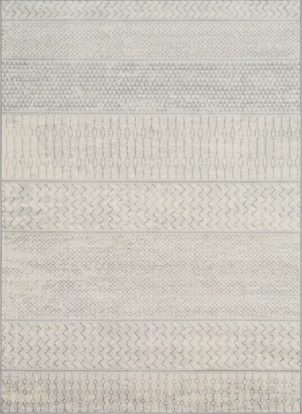 Monaco MOC-2306 6'7' Round White Rug