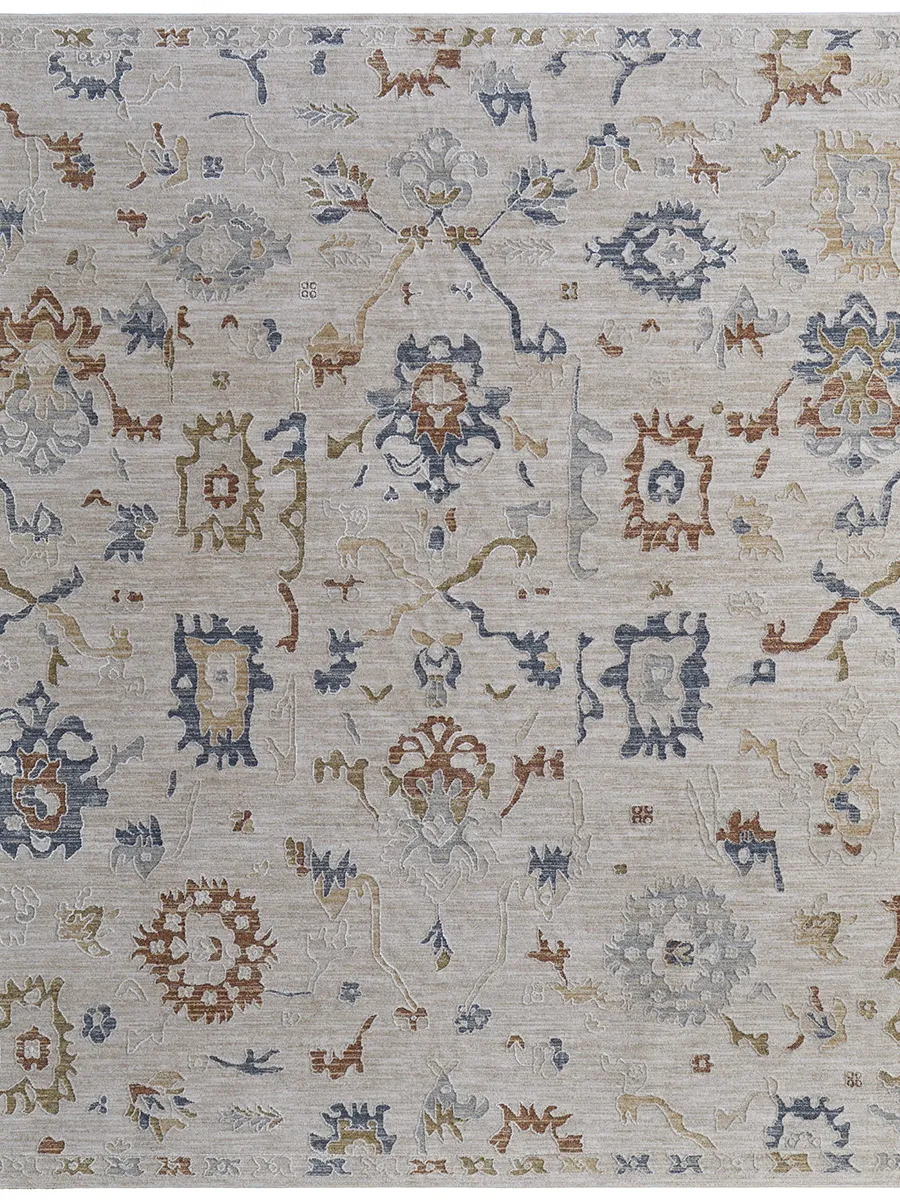 Pasha 39M8F 5' x 7'6" Ivory/Blue/Gold Rug