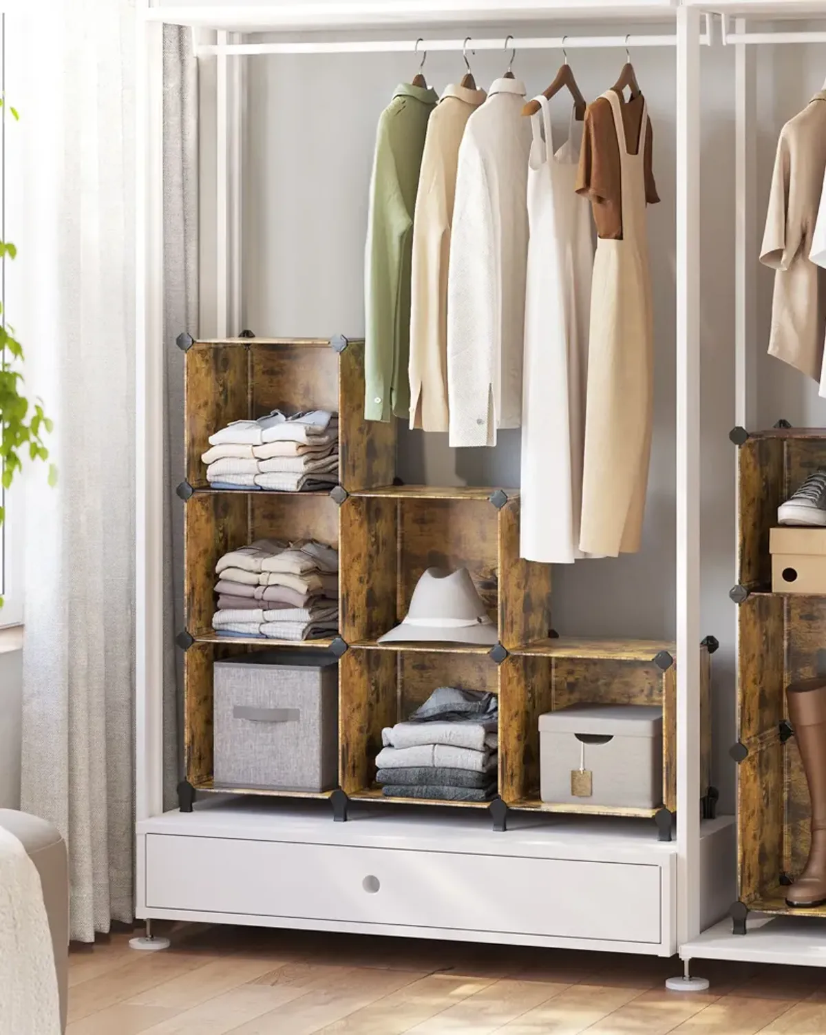 Storage Cube Organizer, DIY Closet Cabinet Chests Space-Saving