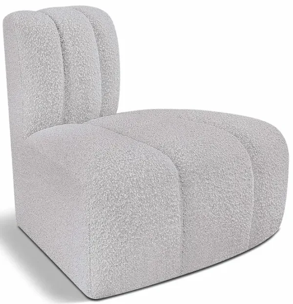 Meridian Furniture Arc Black Boucle Fabric Reverse Corner