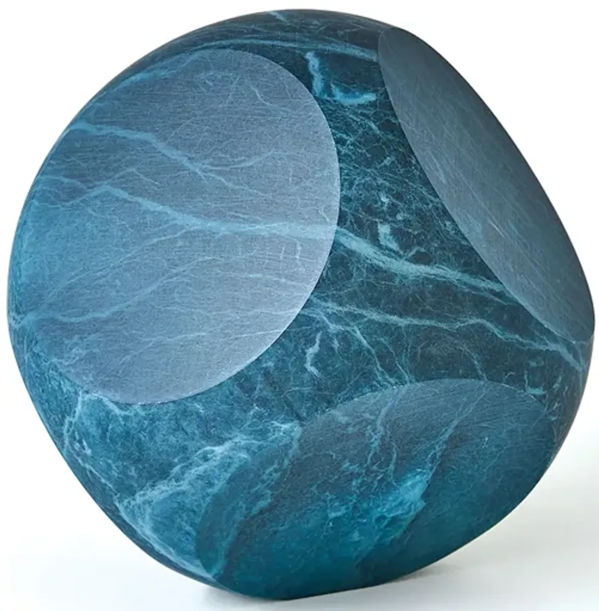 Square Alabaster Object-Blue