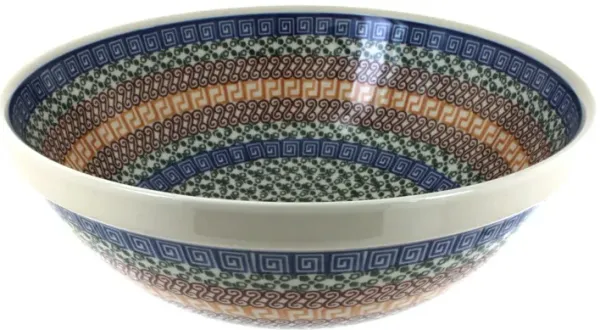 Blue Rose Polish Pottery Teresa Large Serving Bowl