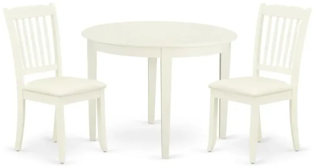 Dining Room Set Linen White, BODA3-WHI-C