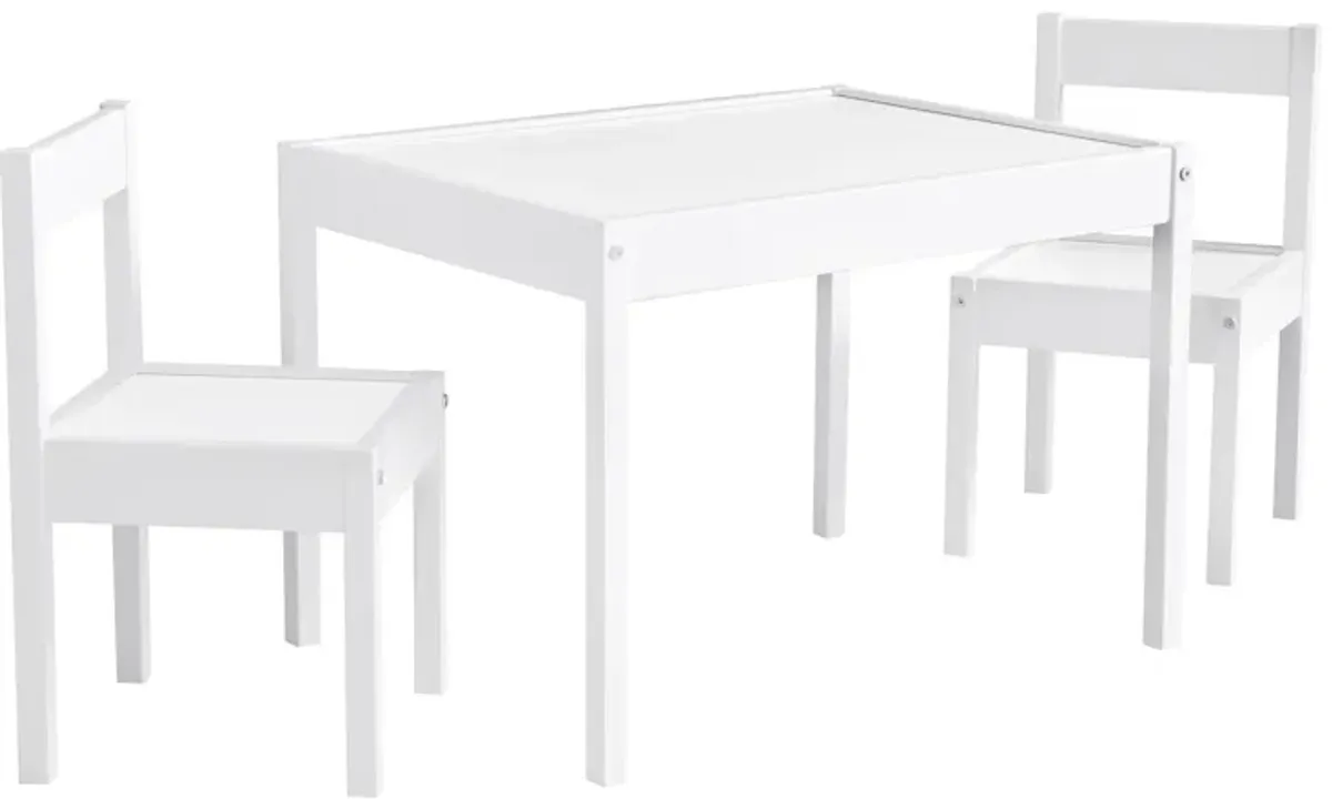 Baby Relax Percy 3-PC Kiddy Table & Chair Set, White