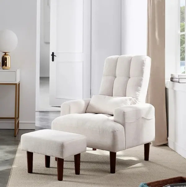 Streamdale Cream Recliner Sofa: Modern, Cozy, & Brand New