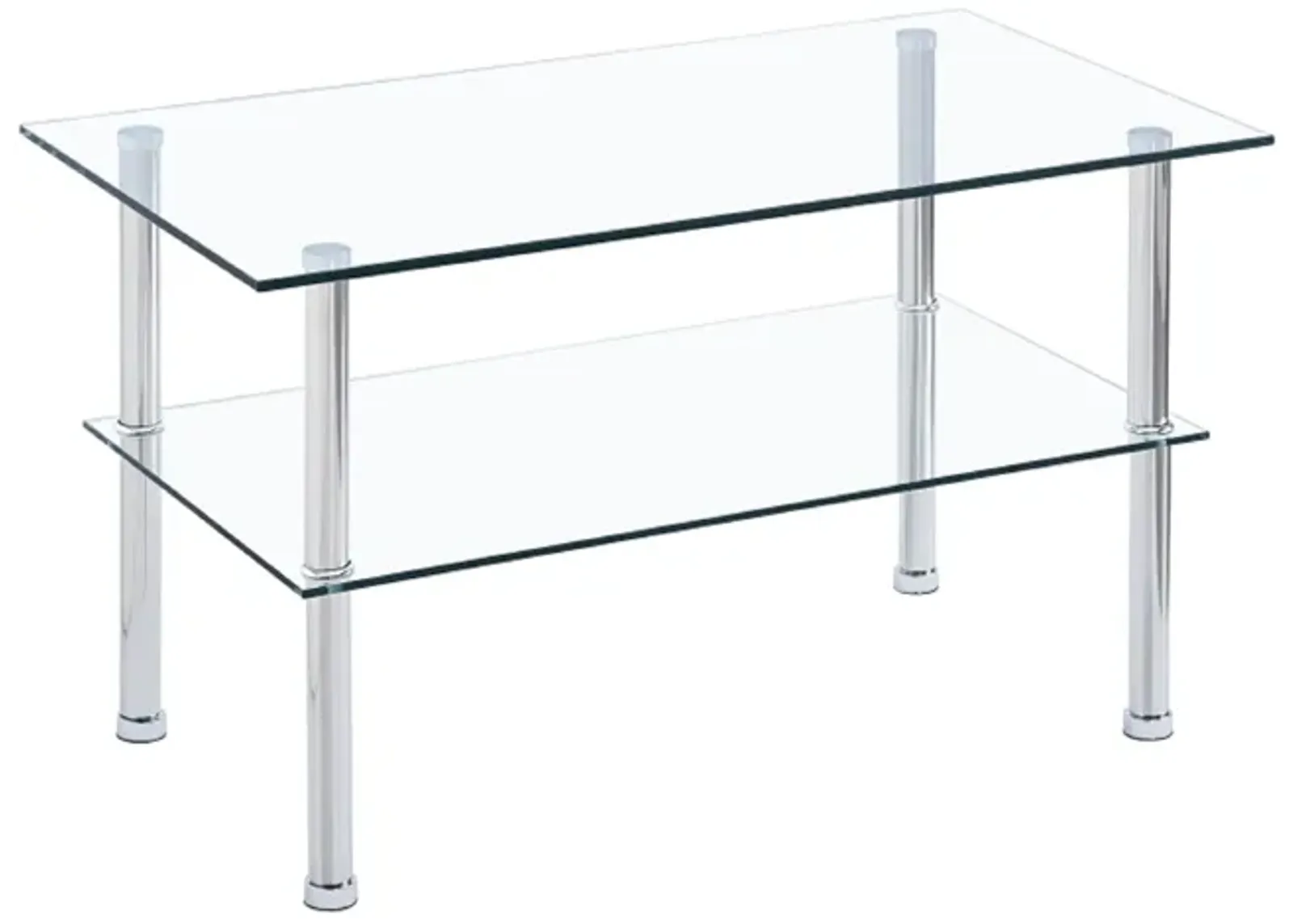 Clear Tempered Glass Coffee Table for Living Room - Sleek and Stylish Design