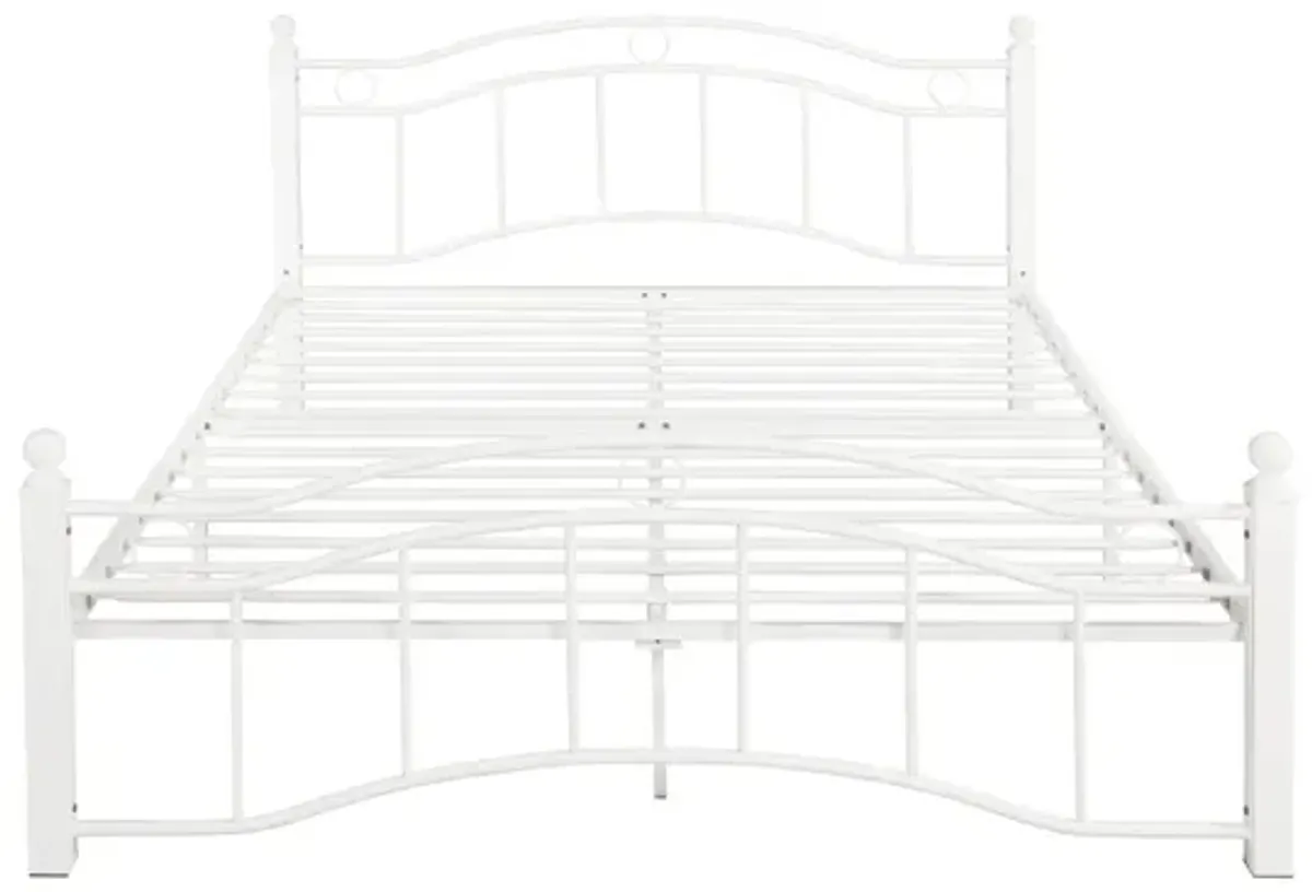 Queen Size Metal Bed Frame With Headboard And Footboard