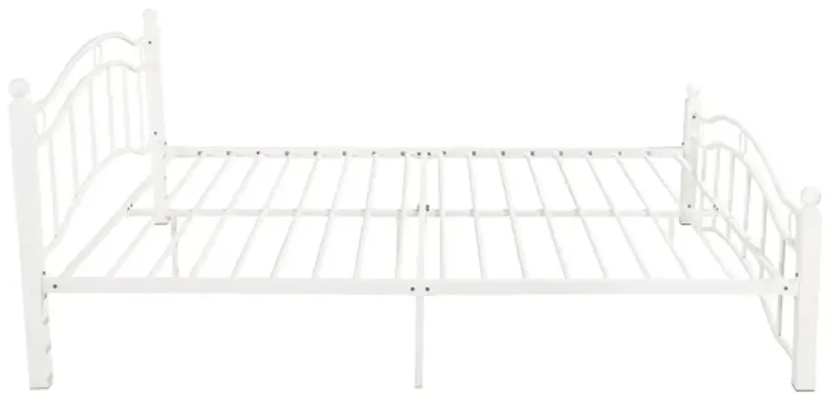 Queen Size Metal Bed Frame With Headboard And Footboard