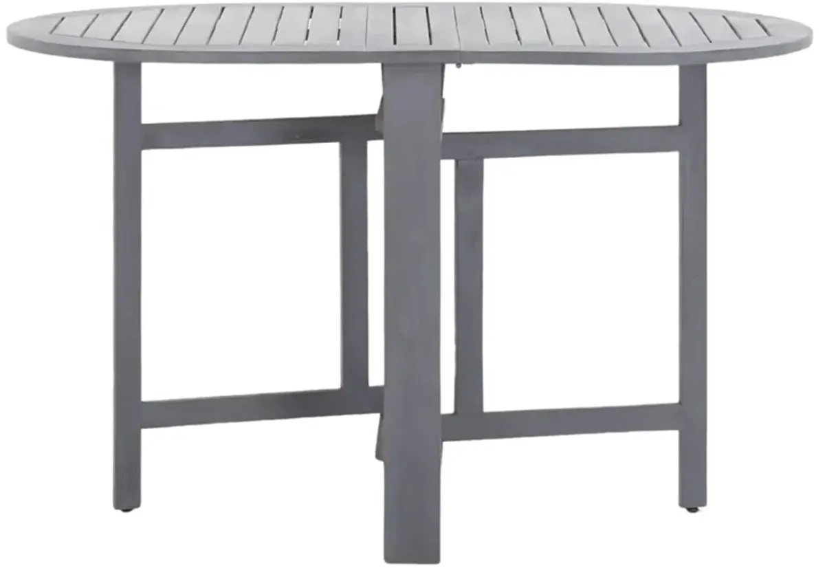 vidaXL Garden Table Gray 47.2"x27.6"x29.1" Solid Acacia Wood
