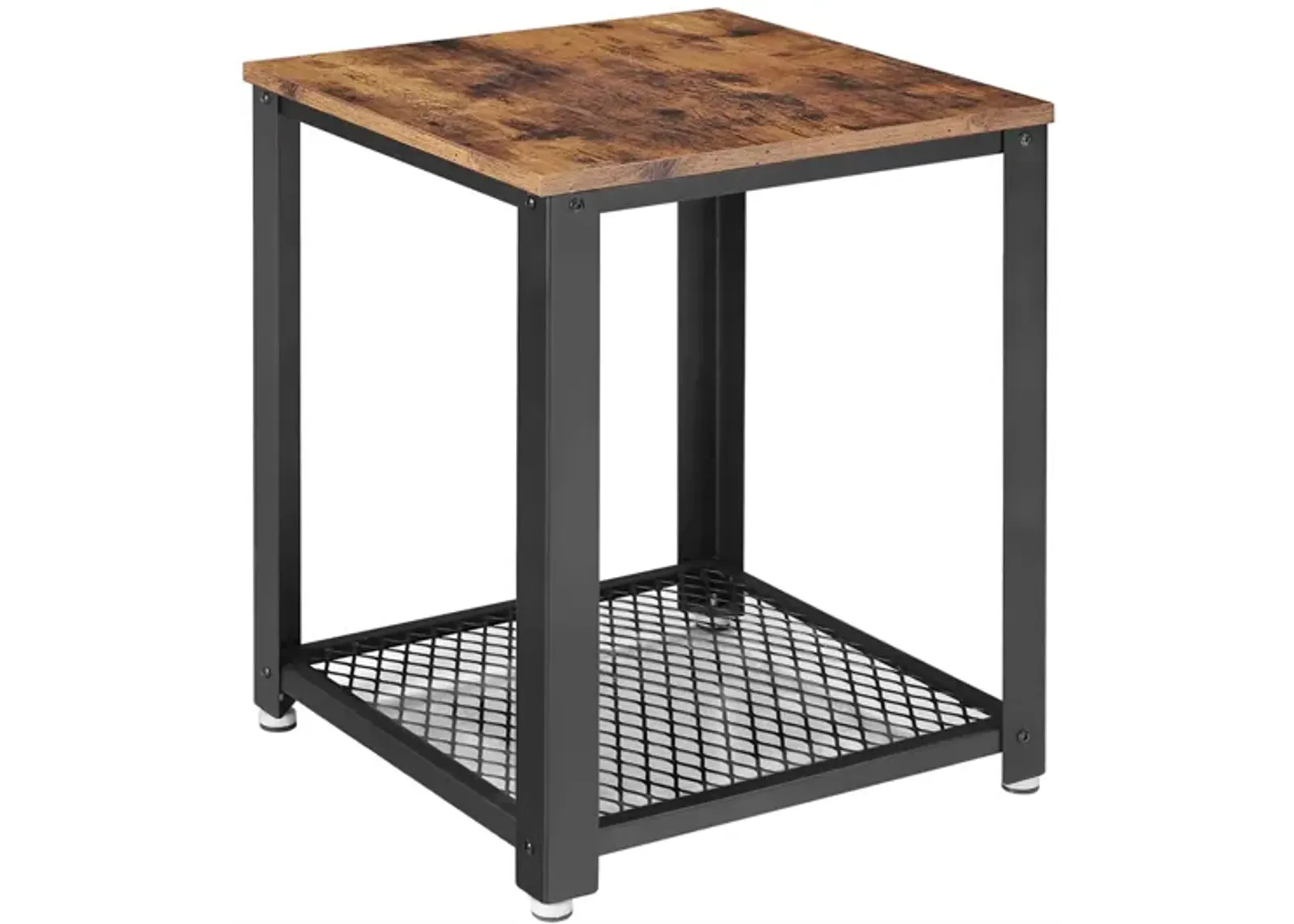 Industrial End Table – 2-Tier Side Table with Storage Shelf