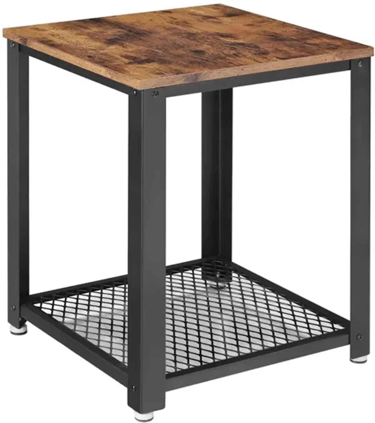 Industrial End Table – 2-Tier Side Table with Storage Shelf