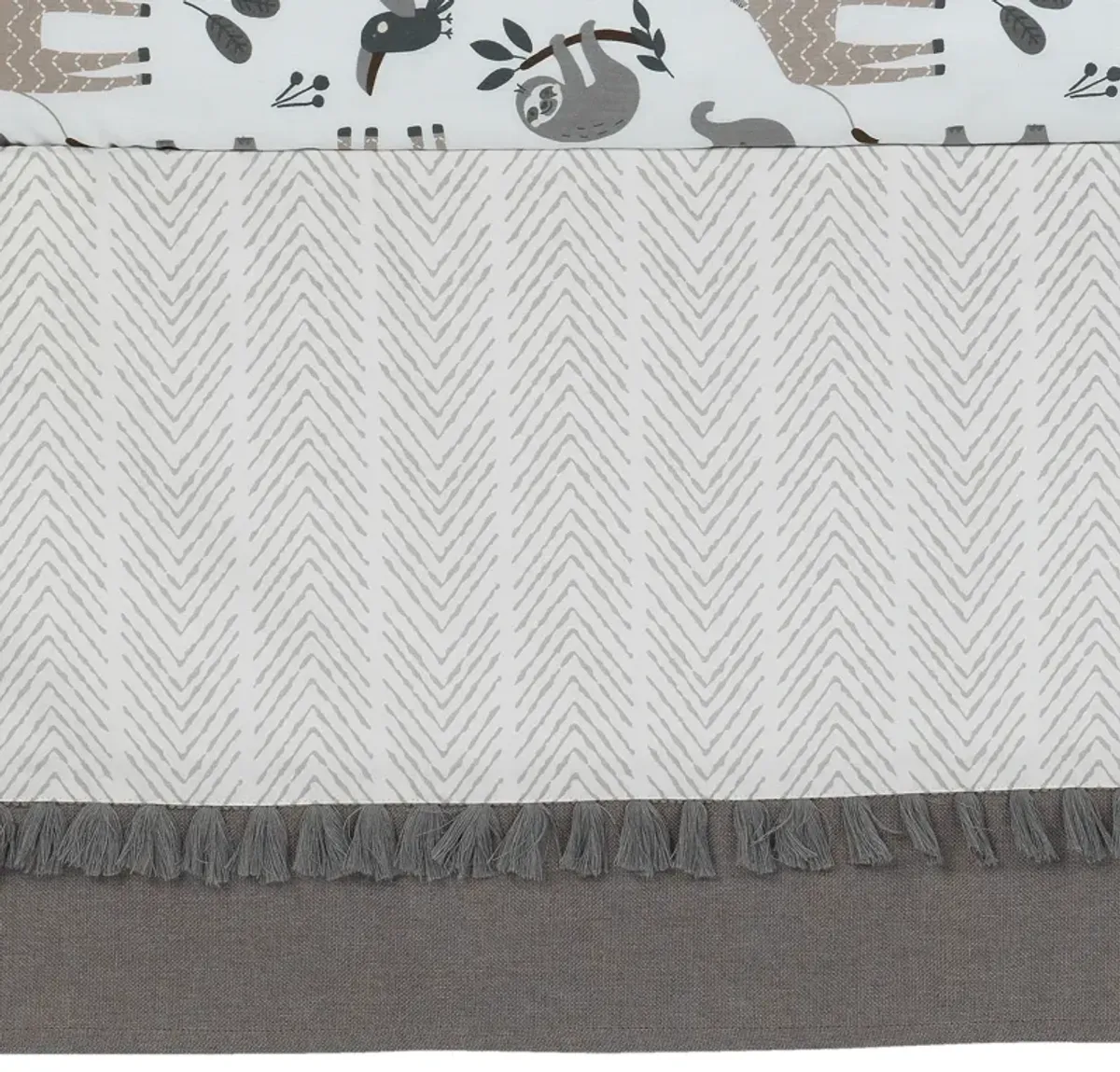 Lambs & Ivy Baby Jungle Animals 4-Piece Gray/White/Taupe Crib Bedding Set