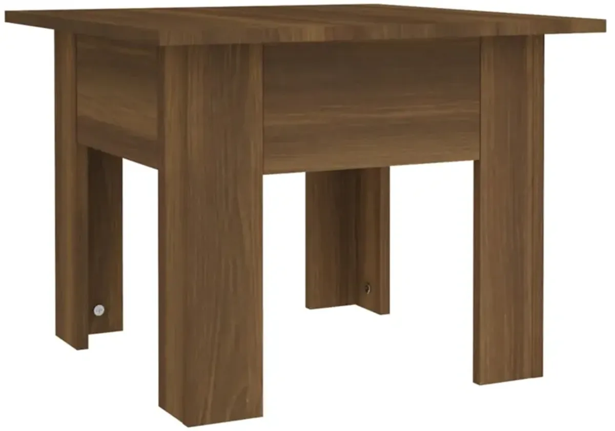 vidaXL Coffee Table Brown Oak 21.7"x21.7"x16.5" Engineered Wood