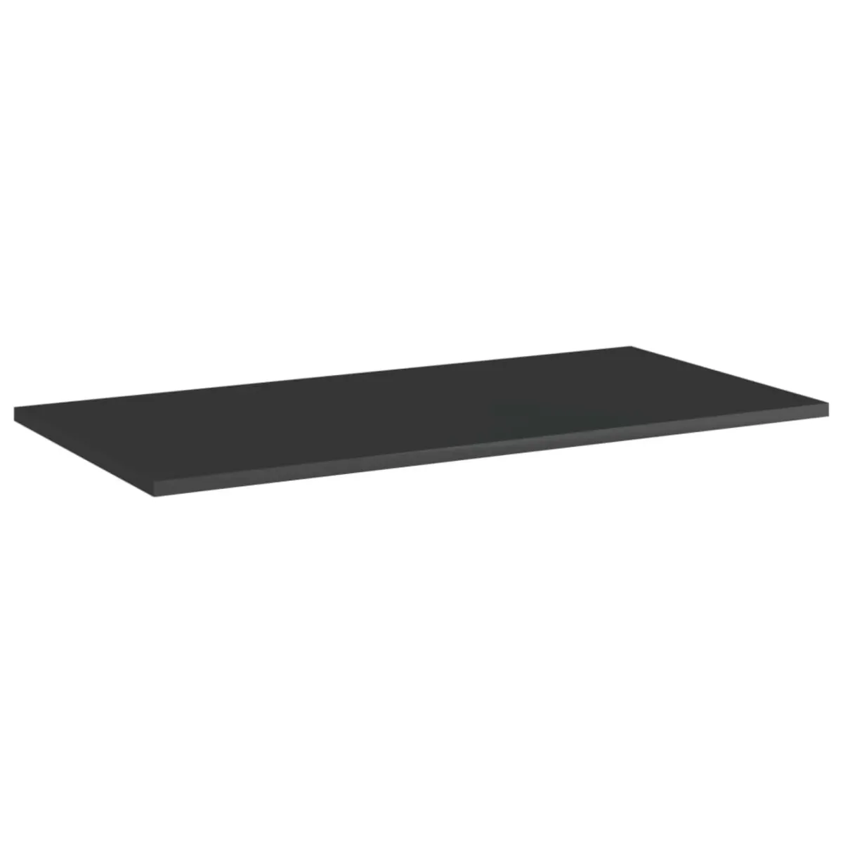 vidaXL Bookshelf Boards 4 pcs High Gloss Black 31.5"x15.7"x0.6" Chipboard