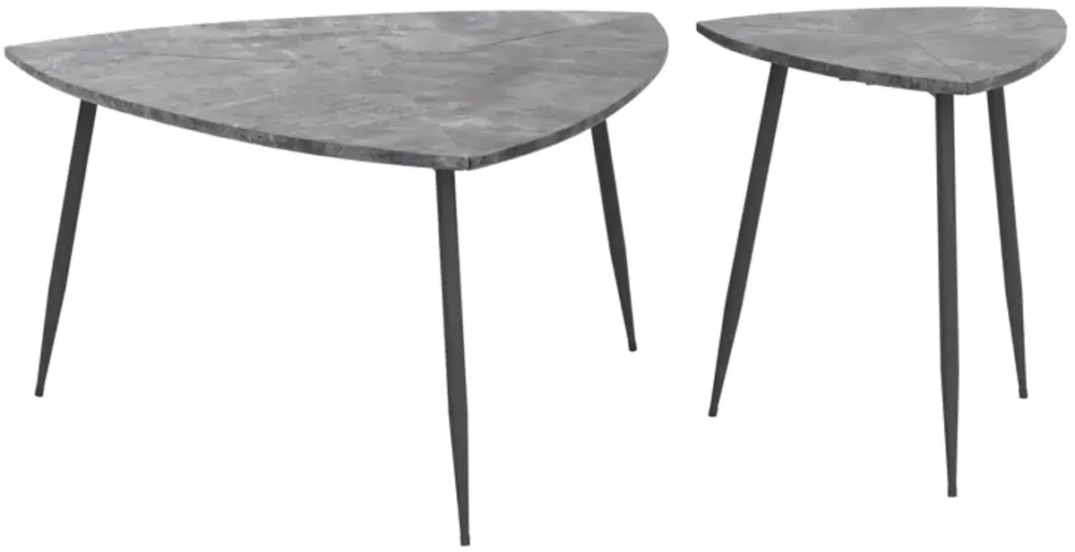 Set of 2 Normandy Coffee Tables Gray