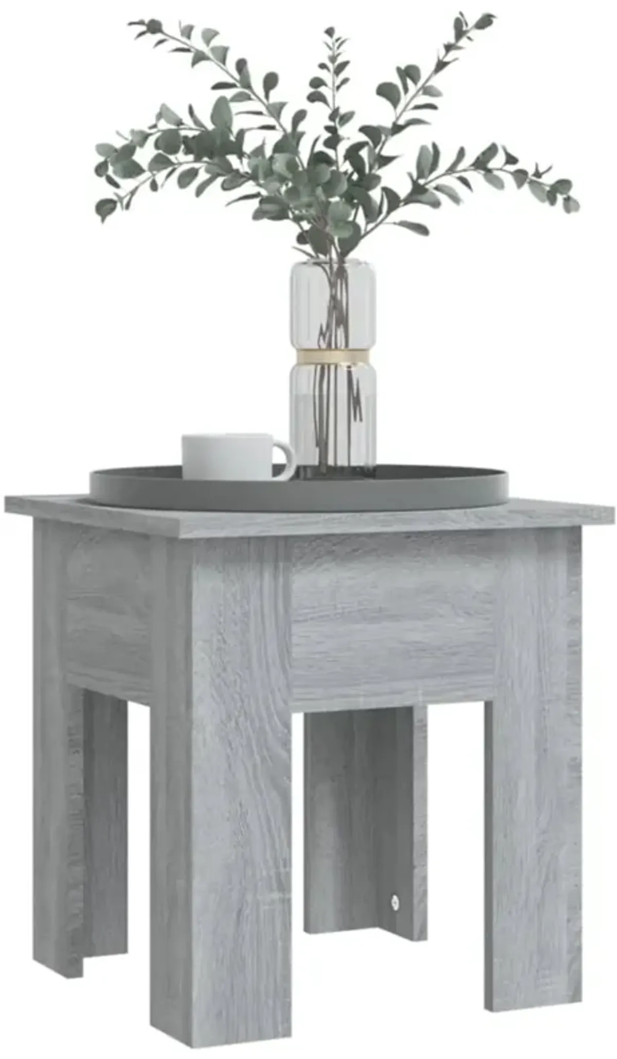 vidaXL Coffee Table Gray Sonoma 15.7"x15.7"x16.5" Engineered Wood