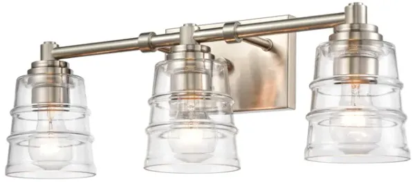 Pulsate 21.5'' Wide 3-Light Silver Vanity Light