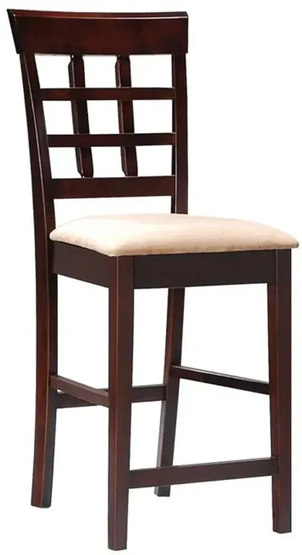 Coaster Co. of America Gabriel Upholstered Counter Height Stools Cappuccino and Beige (Set of 2)