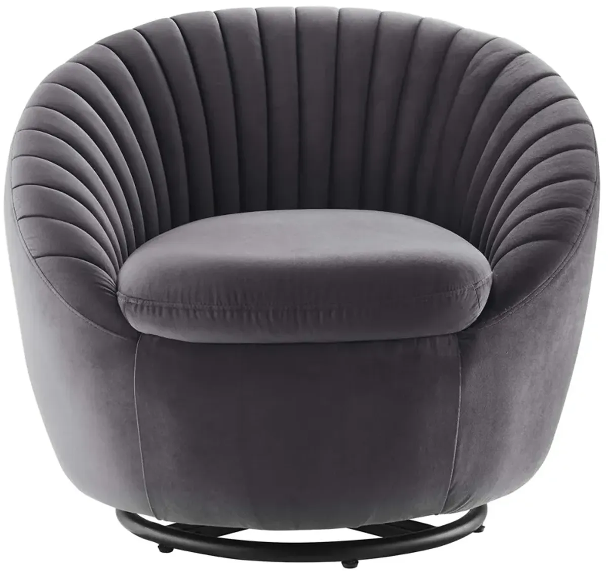 Whirr Tufted Performance Velvet Swivel Chair