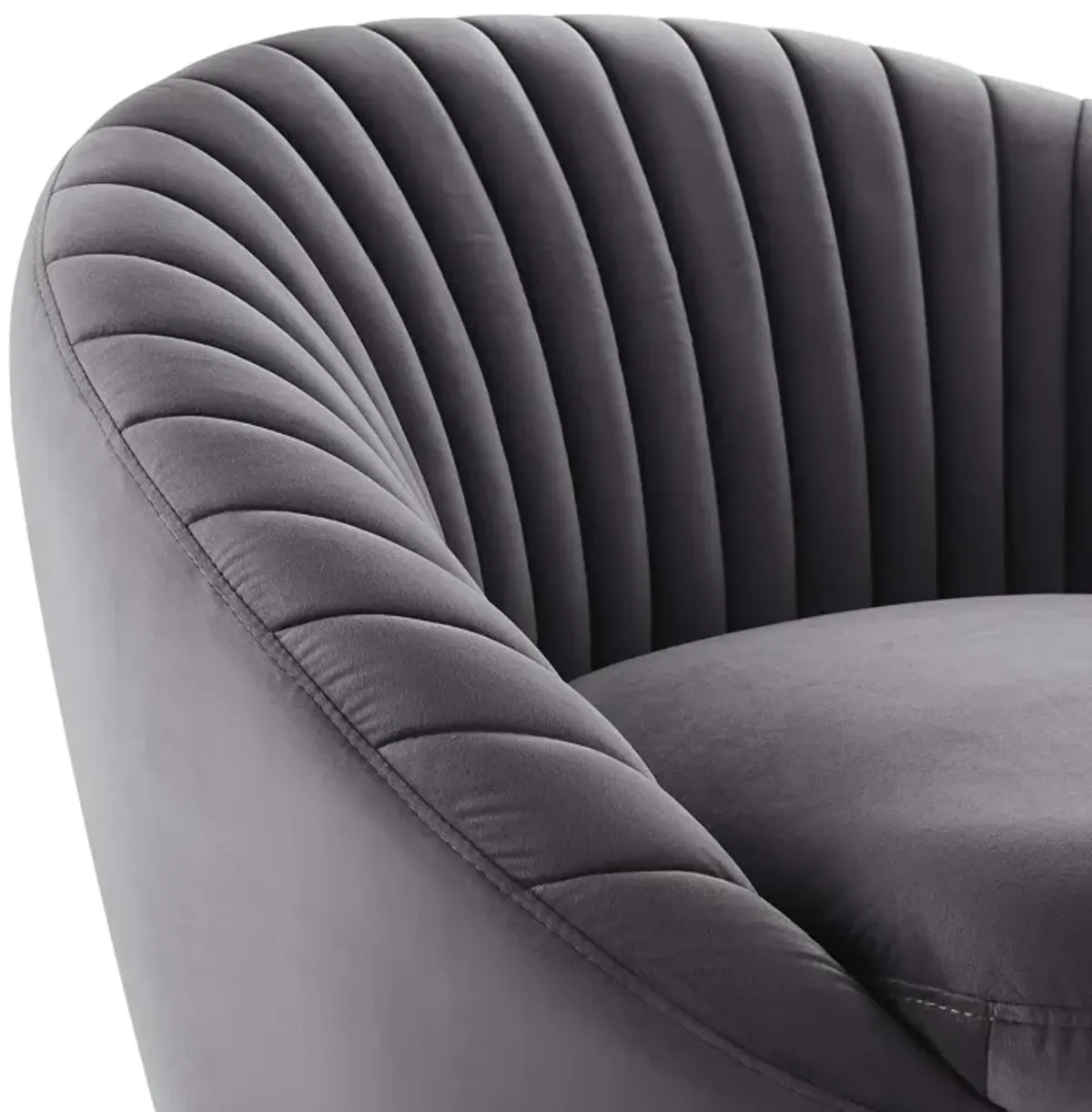 Whirr Tufted Performance Velvet Swivel Chair