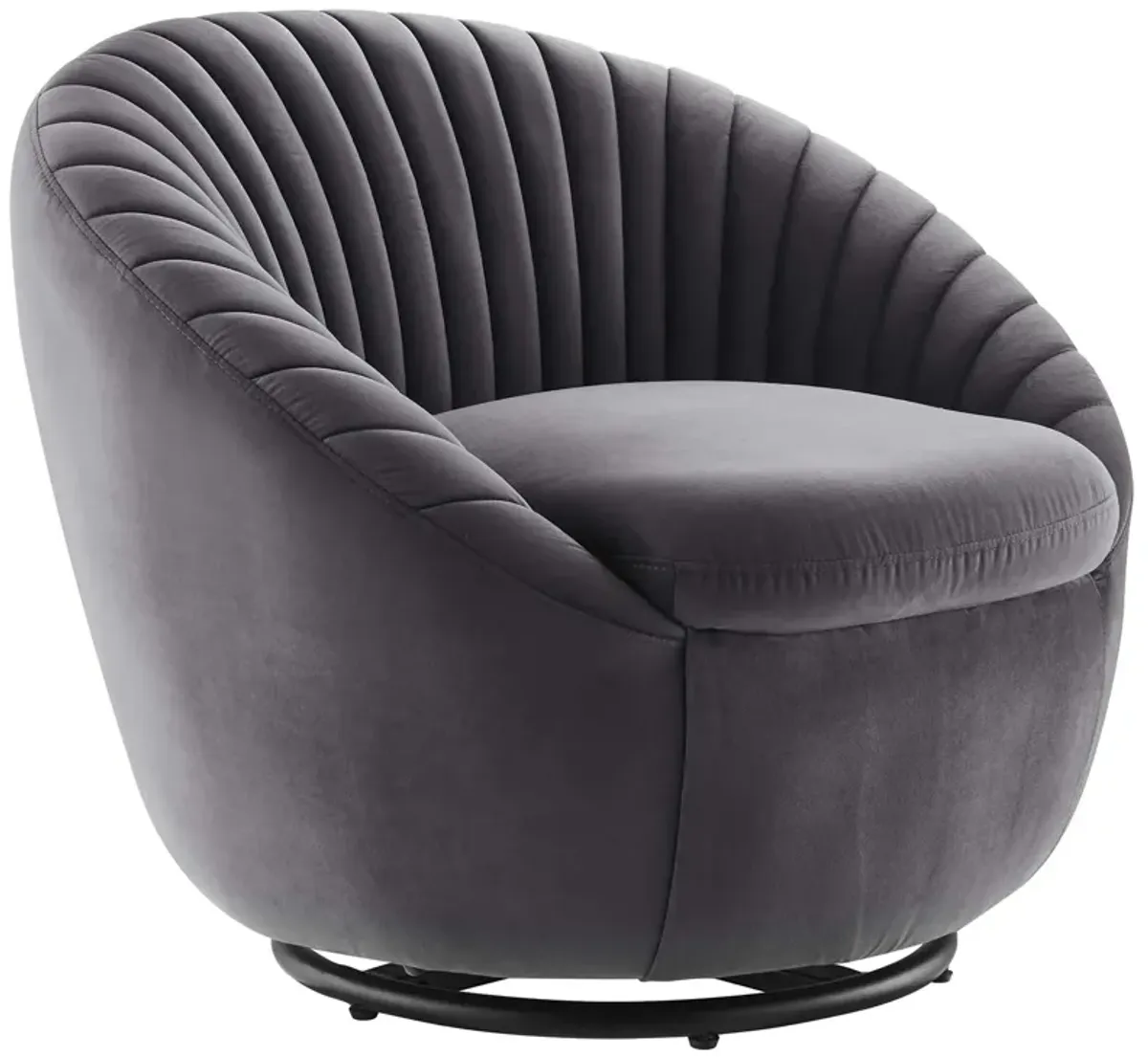 Whirr Tufted Performance Velvet Swivel Chair