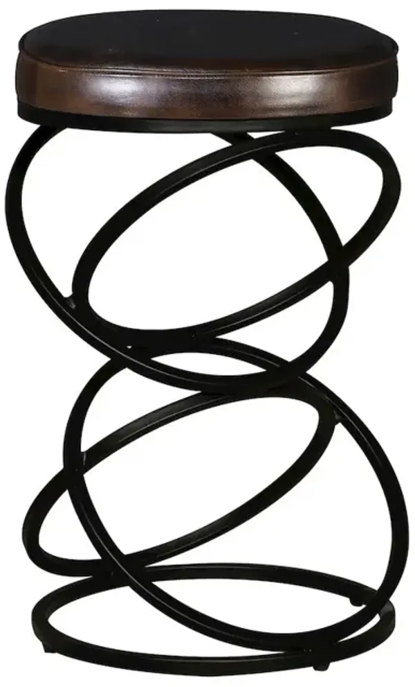 Porter Designs Polaris Leather 24 Bar Stool, Brown