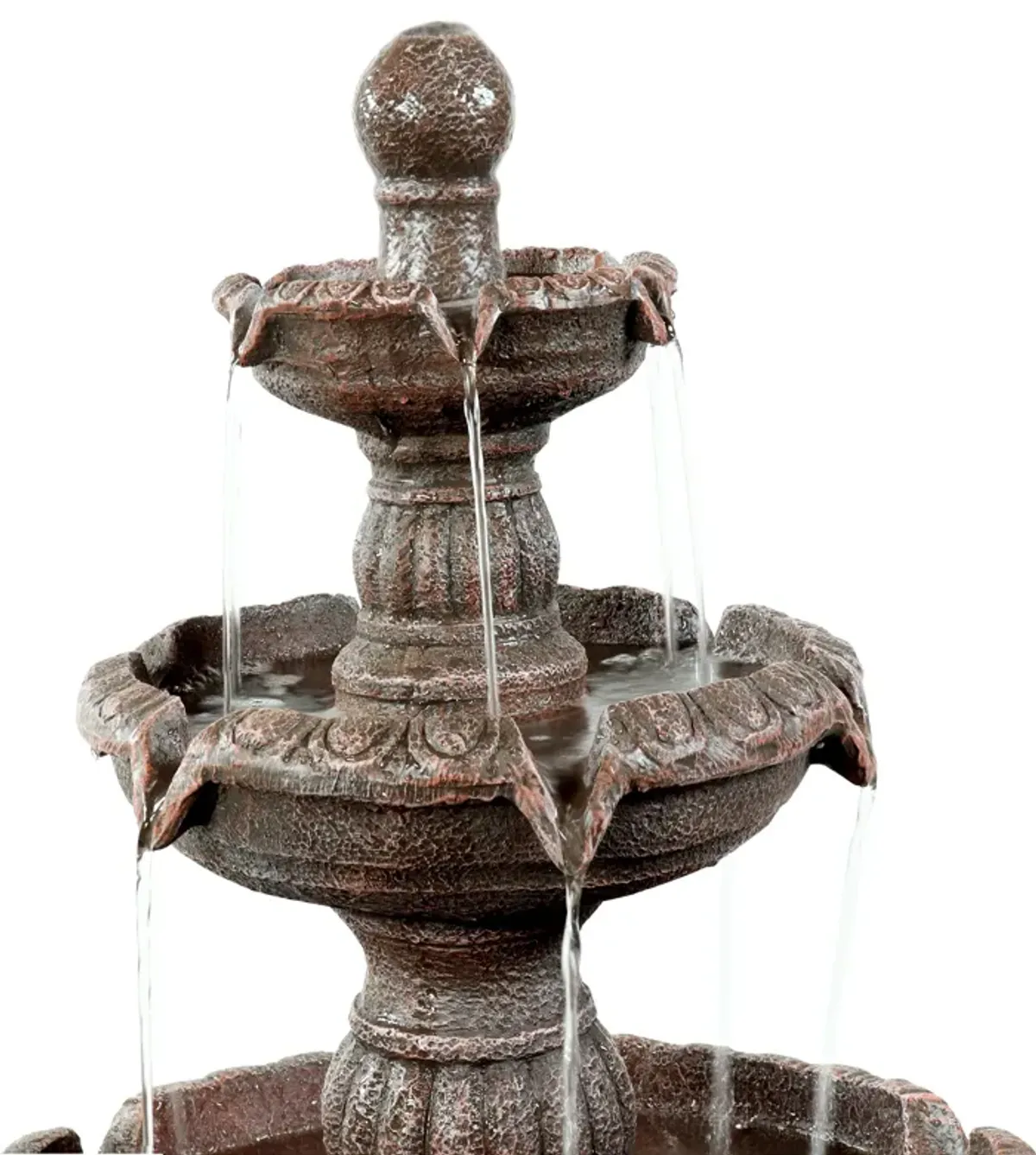 Sunnydaze Mediterranean Resin Outdoor 4-Tier Water Fountain