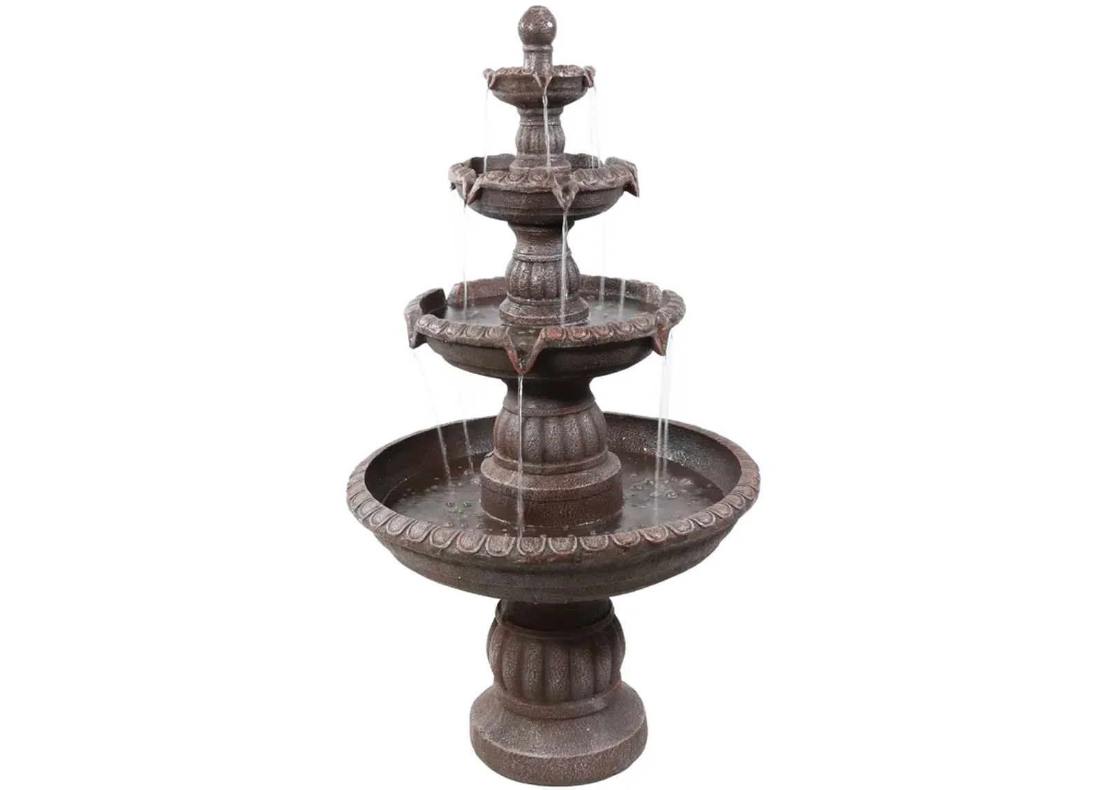 Sunnydaze Mediterranean Resin Outdoor 4-Tier Water Fountain