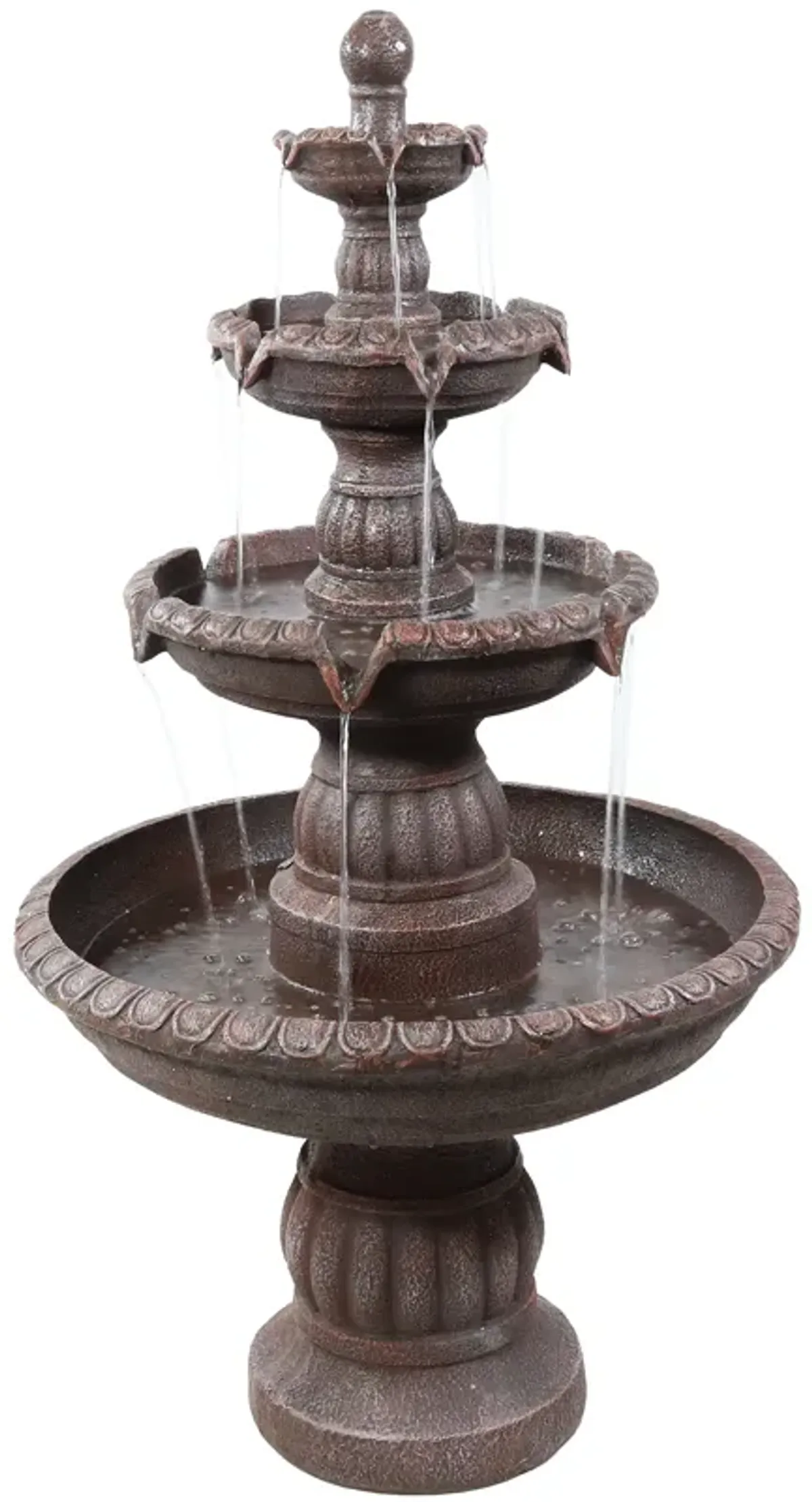 Sunnydaze Mediterranean Resin Outdoor 4-Tier Water Fountain