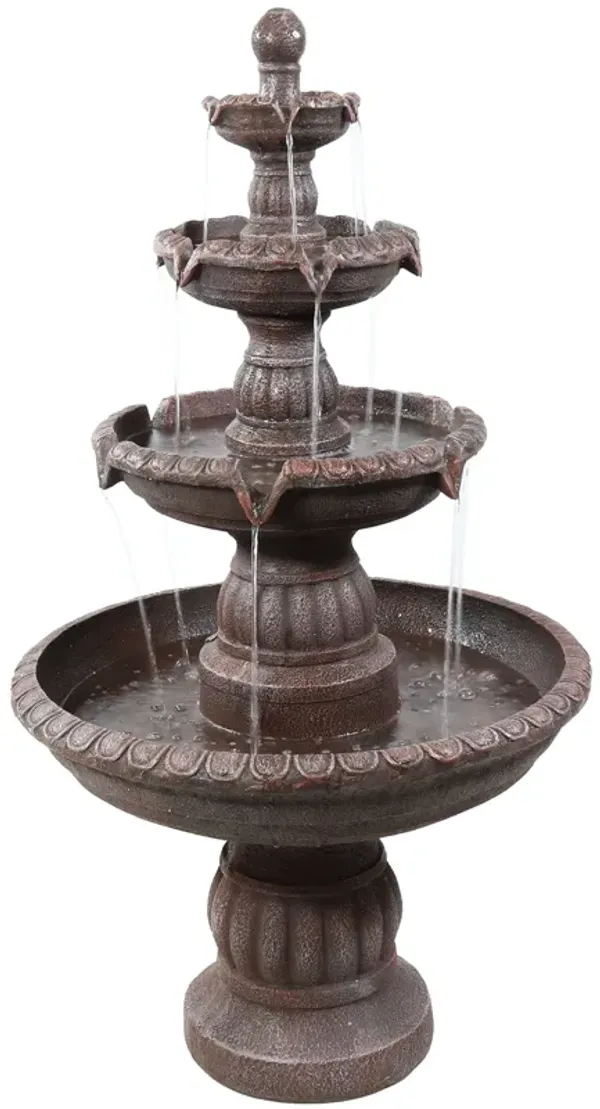 Sunnydaze Mediterranean Resin Outdoor 4-Tier Water Fountain