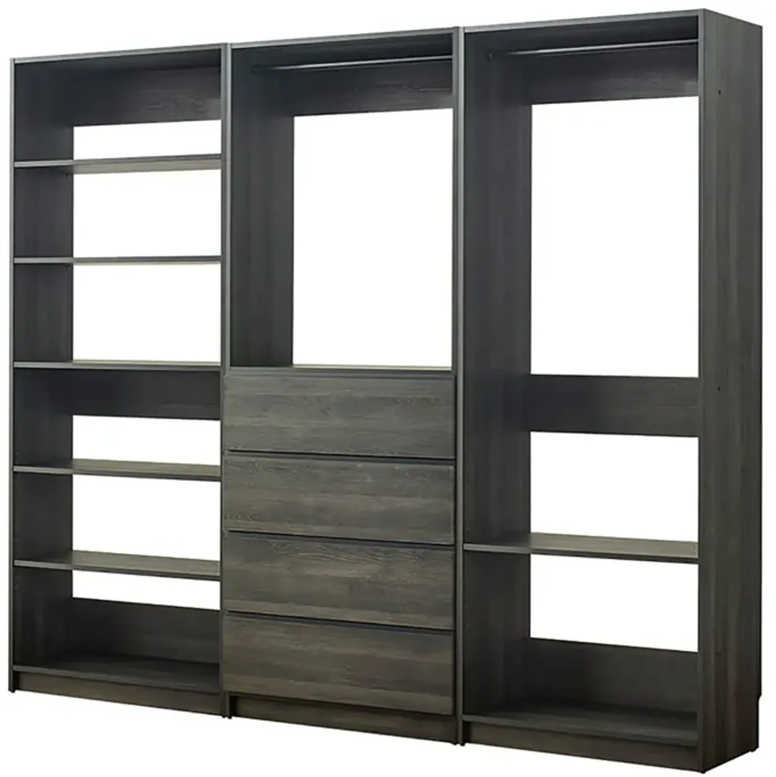 Prosper Gray Freestanding Walk in Wood Closet System