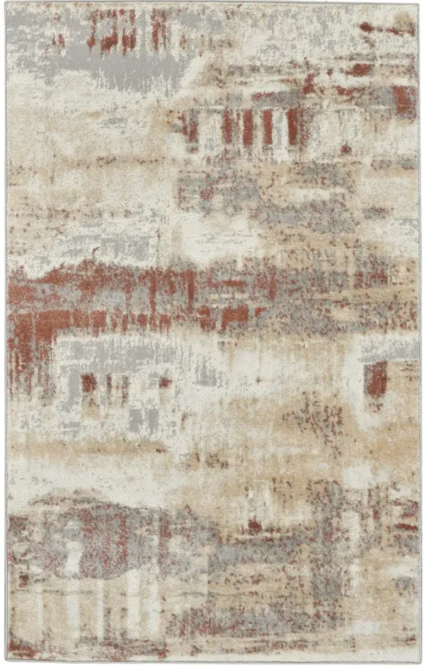 CK005 Enchanting ECH02 Gray/Rust 3'2" x 5' Rug