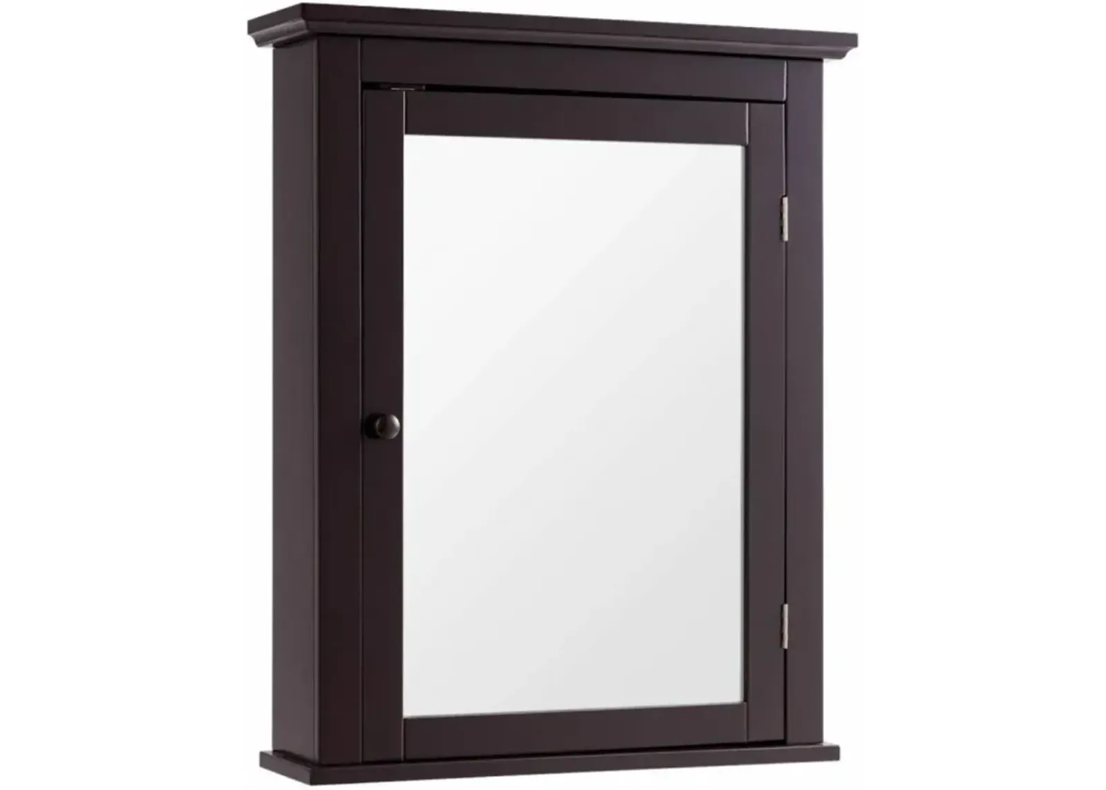 Hivvago Wall Mount Bathroom Cabinet with One Mirror Single Door Adjustable Shelves Retro Handle