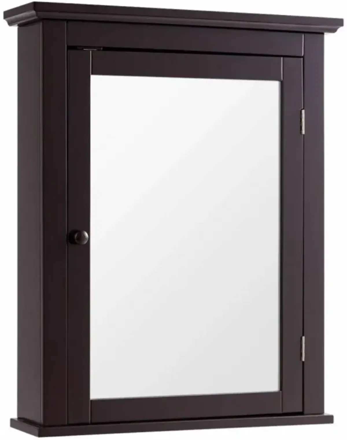 Hivvago Wall Mount Bathroom Cabinet with One Mirror Single Door Adjustable Shelves Retro Handle