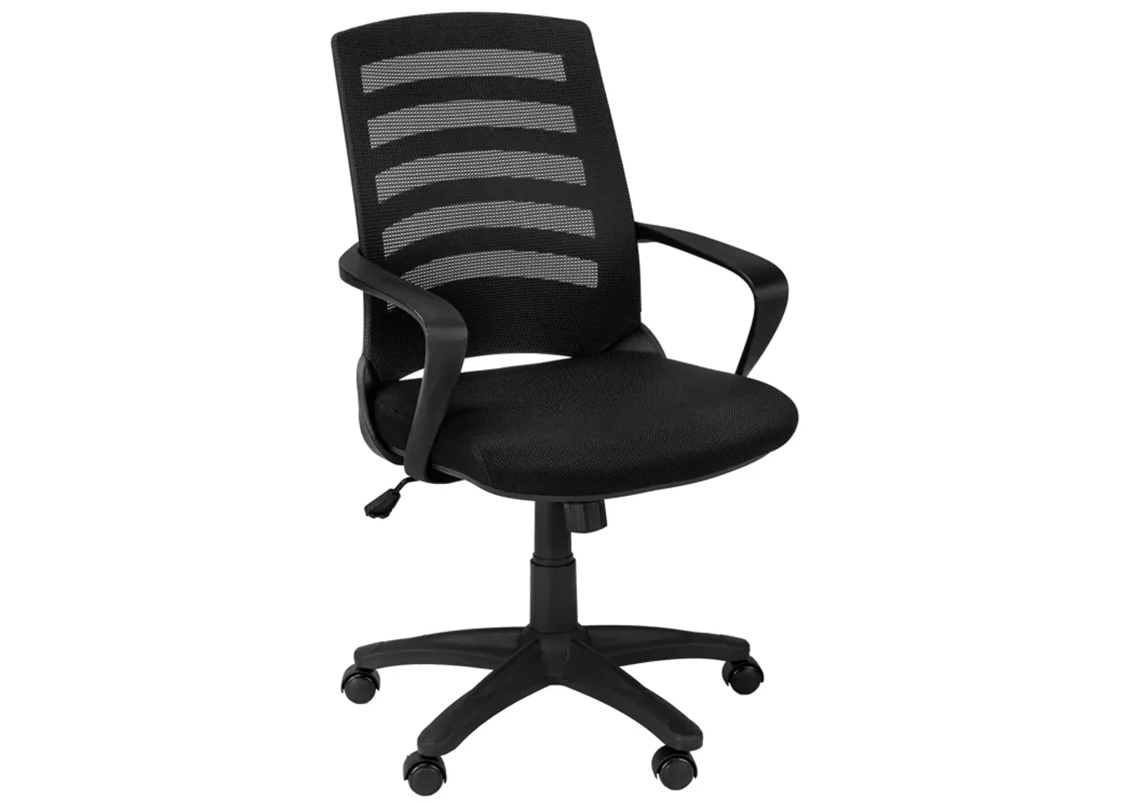 Monarch Specialties I 7224 Office Chair, Adjustable Height, Swivel, Ergonomic, Armrests, Computer Desk, Work, Metal, Mesh, Black, Contemporary, Modern