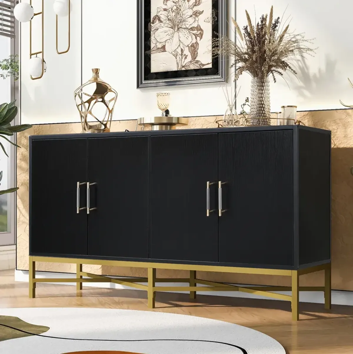 Merax Four-Door Sideboard Storage Cabinet