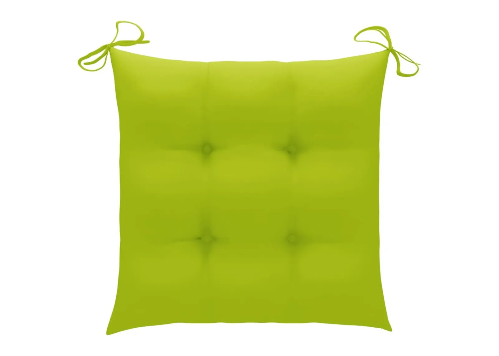 vidaXL Chair Cushions 4 pcs Bright Green 19.7"x19.7"x2.8" Fabric