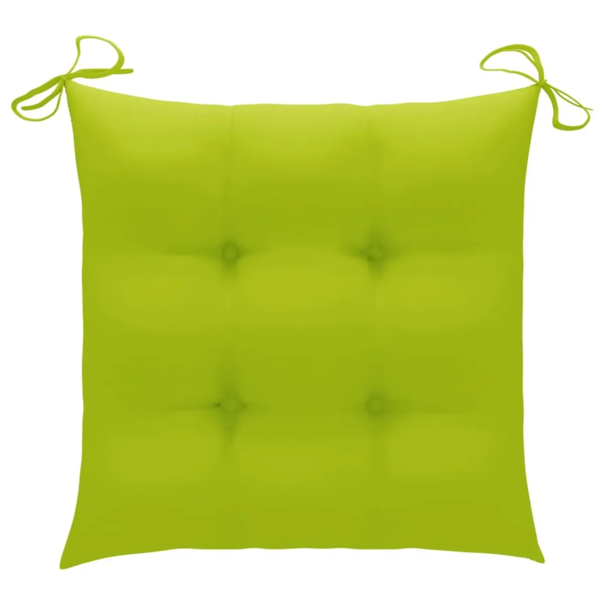 vidaXL Chair Cushions 4 pcs Bright Green 19.7"x19.7"x2.8" Fabric