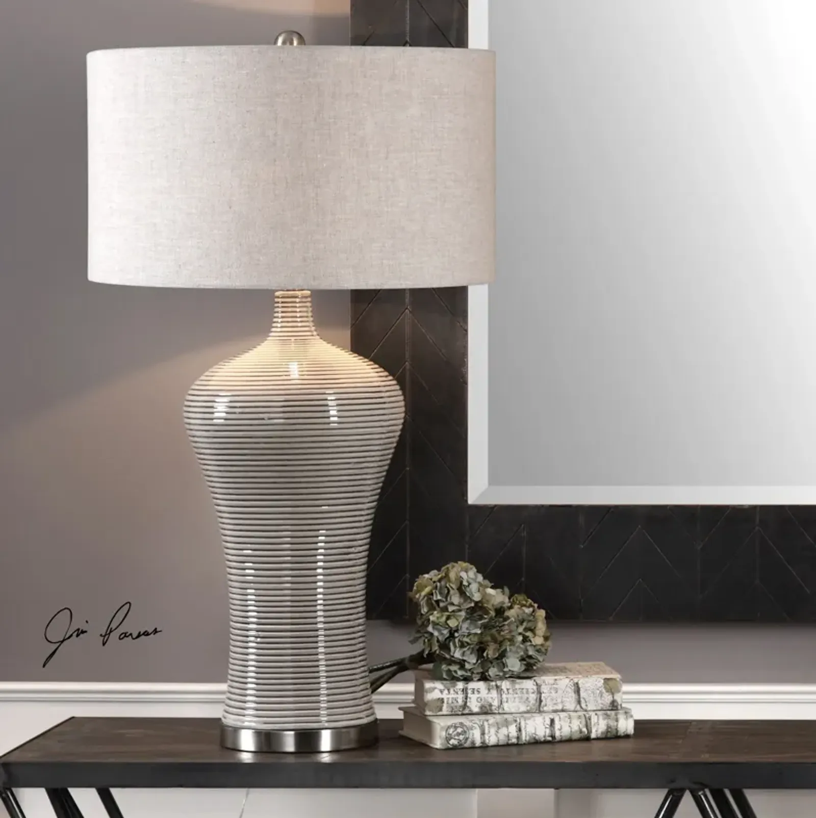 Uttermost Dubrava Light Gray Table Lamp