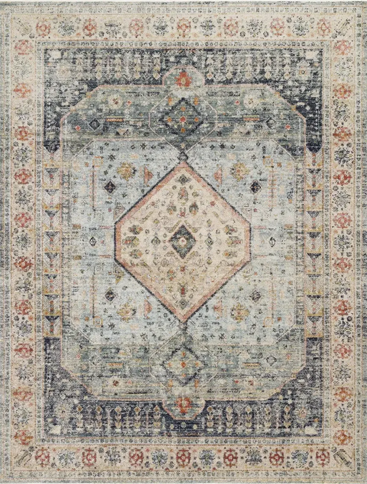 Graham GRA03 Blue/Antique Ivory 6'7" x 9'7" Rug