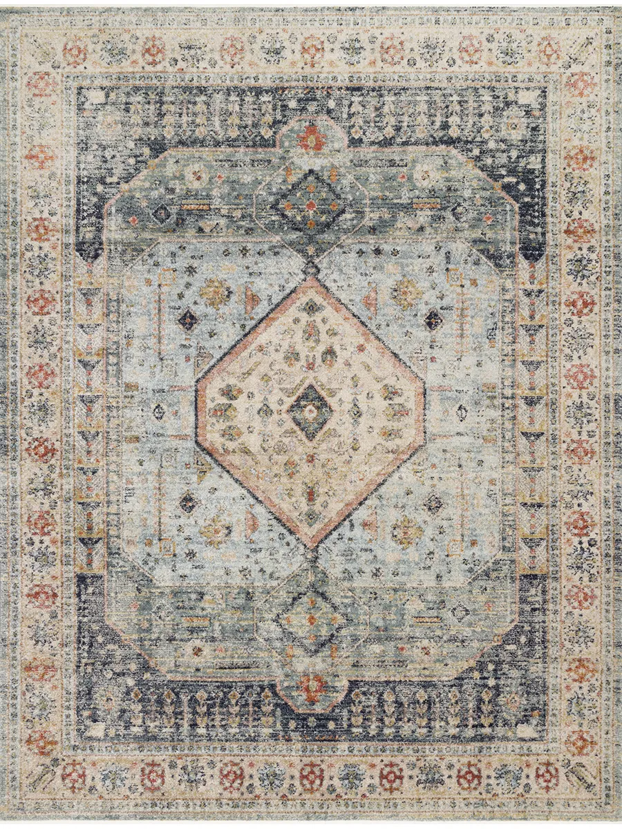 Graham GRA03 Blue/Antique Ivory 6'7" x 9'7" Rug