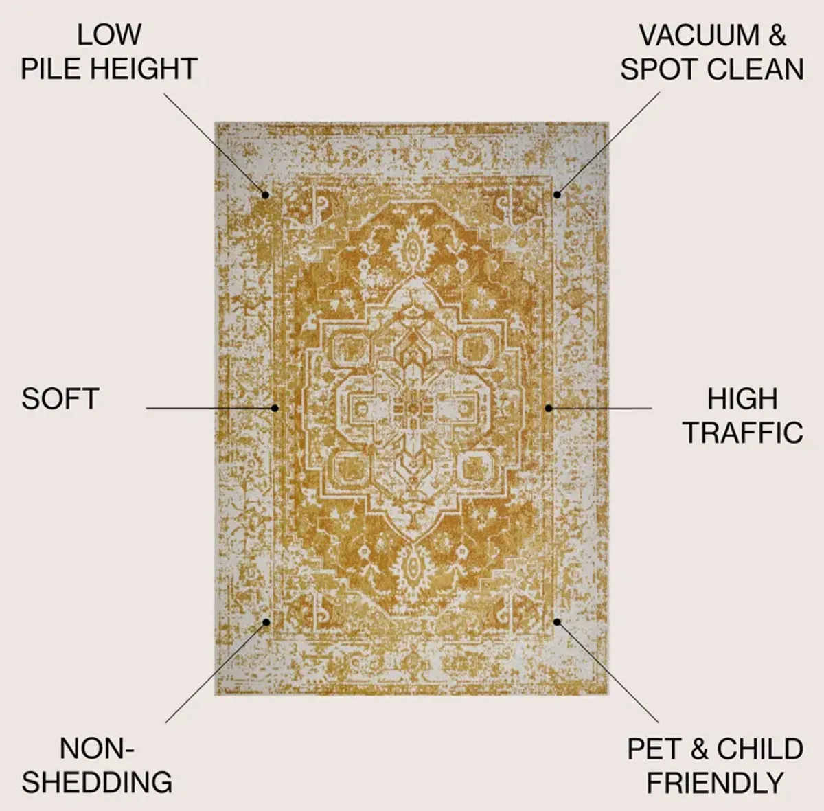 Audrey Bohemian Ornate Medallion Area Rug