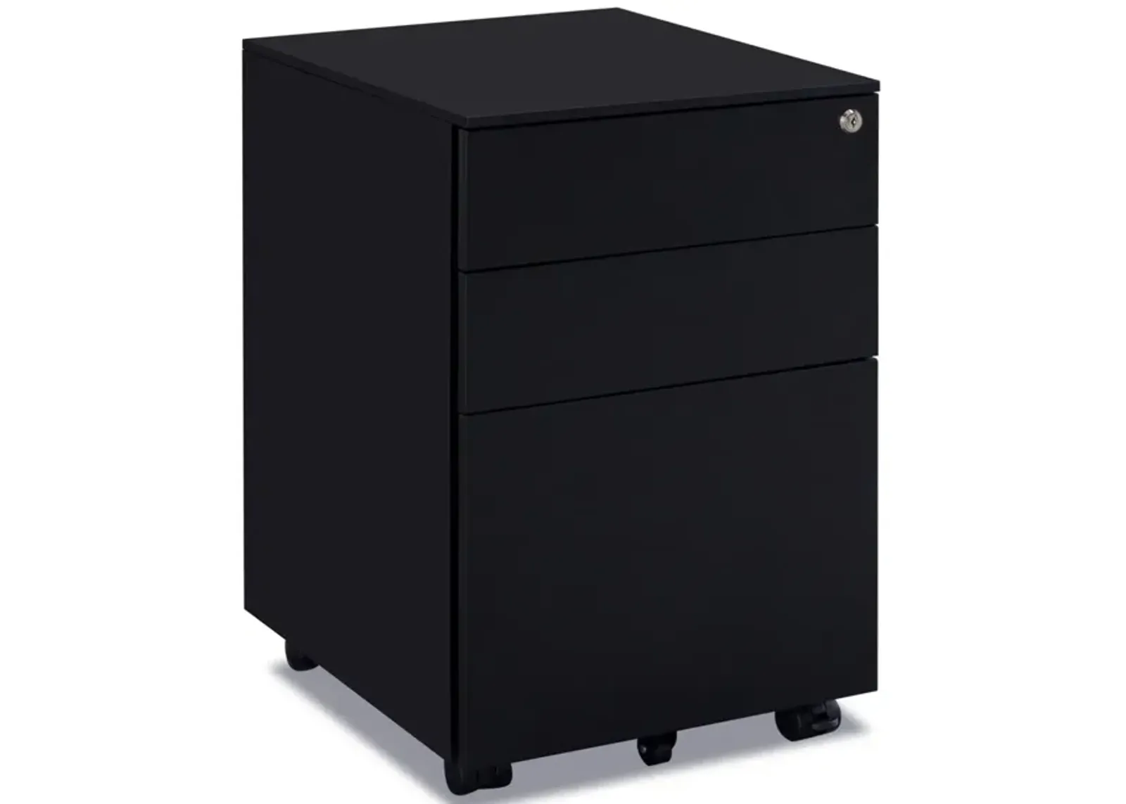 Steel File Cabinet with Lock and Wheels for Legal/Letter Size