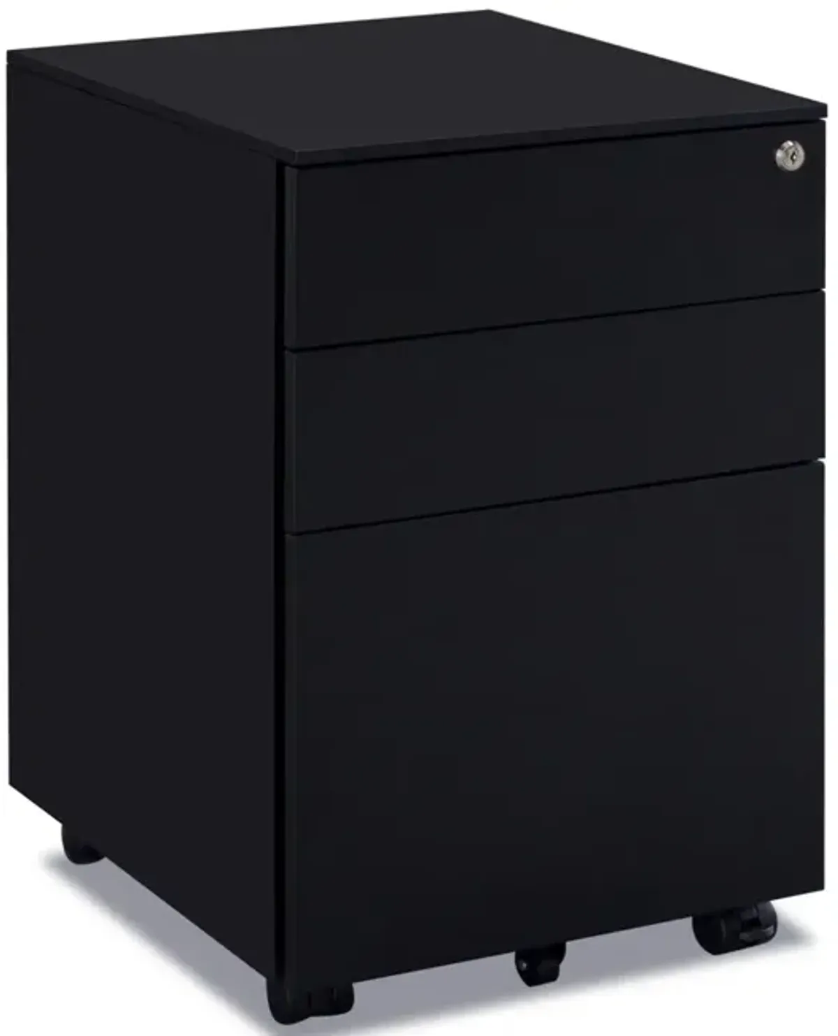 Steel File Cabinet with Lock and Wheels for Legal/Letter Size