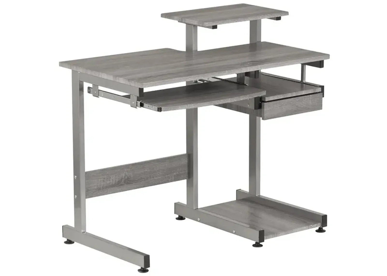 Complete Computer Workstation Desk, Gray