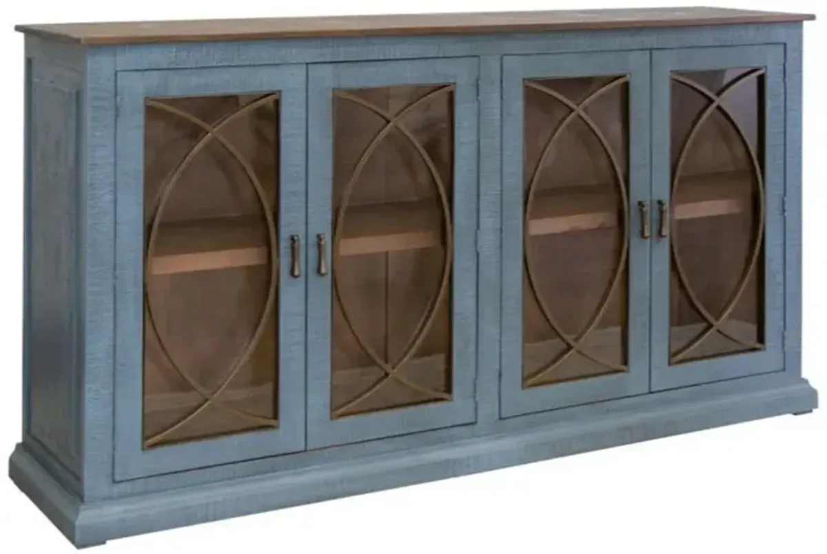 Crafter and Weavers Nordic Rustic Modern Blue Console / Sideboard - 77