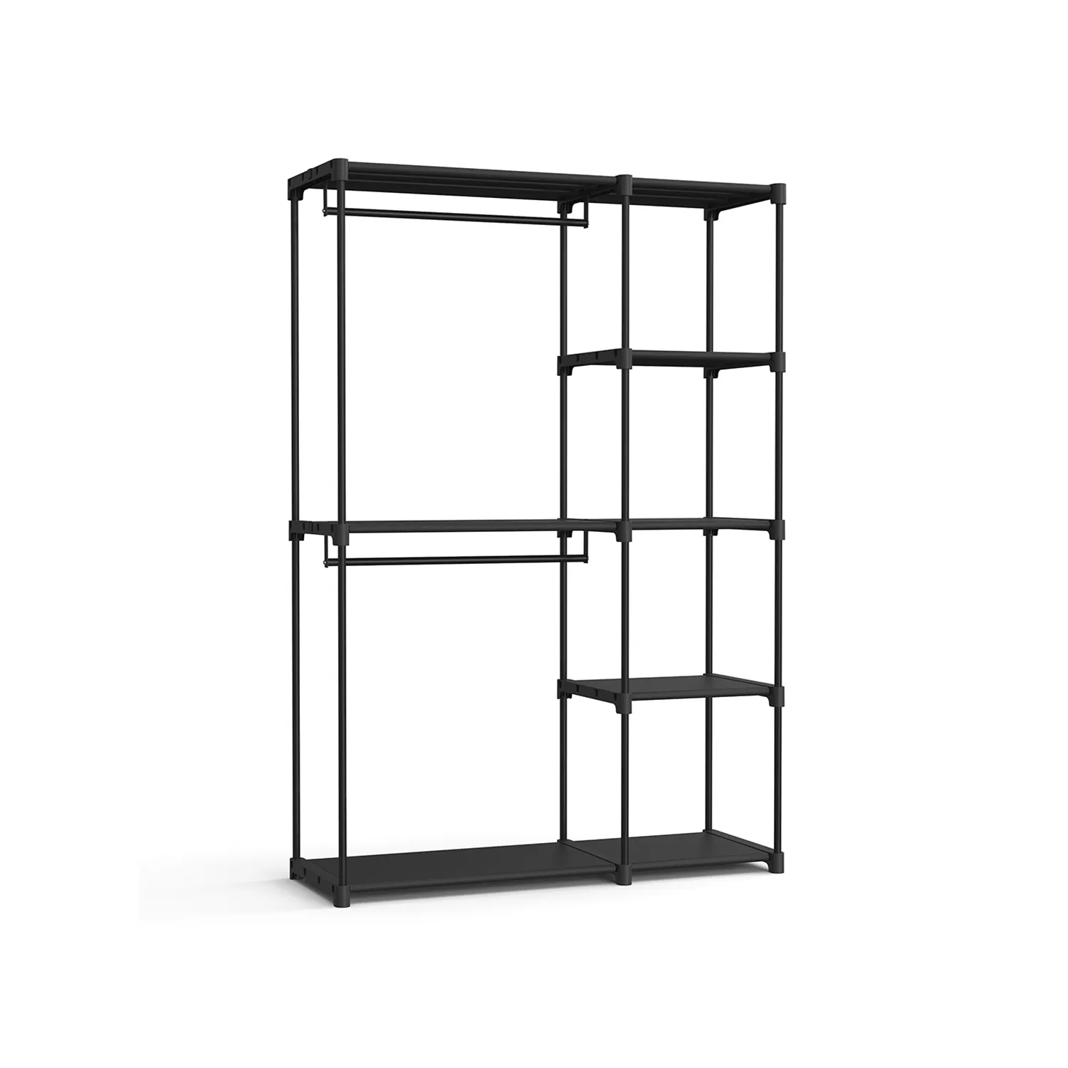 Freestanding Closet Organizer, Portable Wardrobe with Hanging Rods