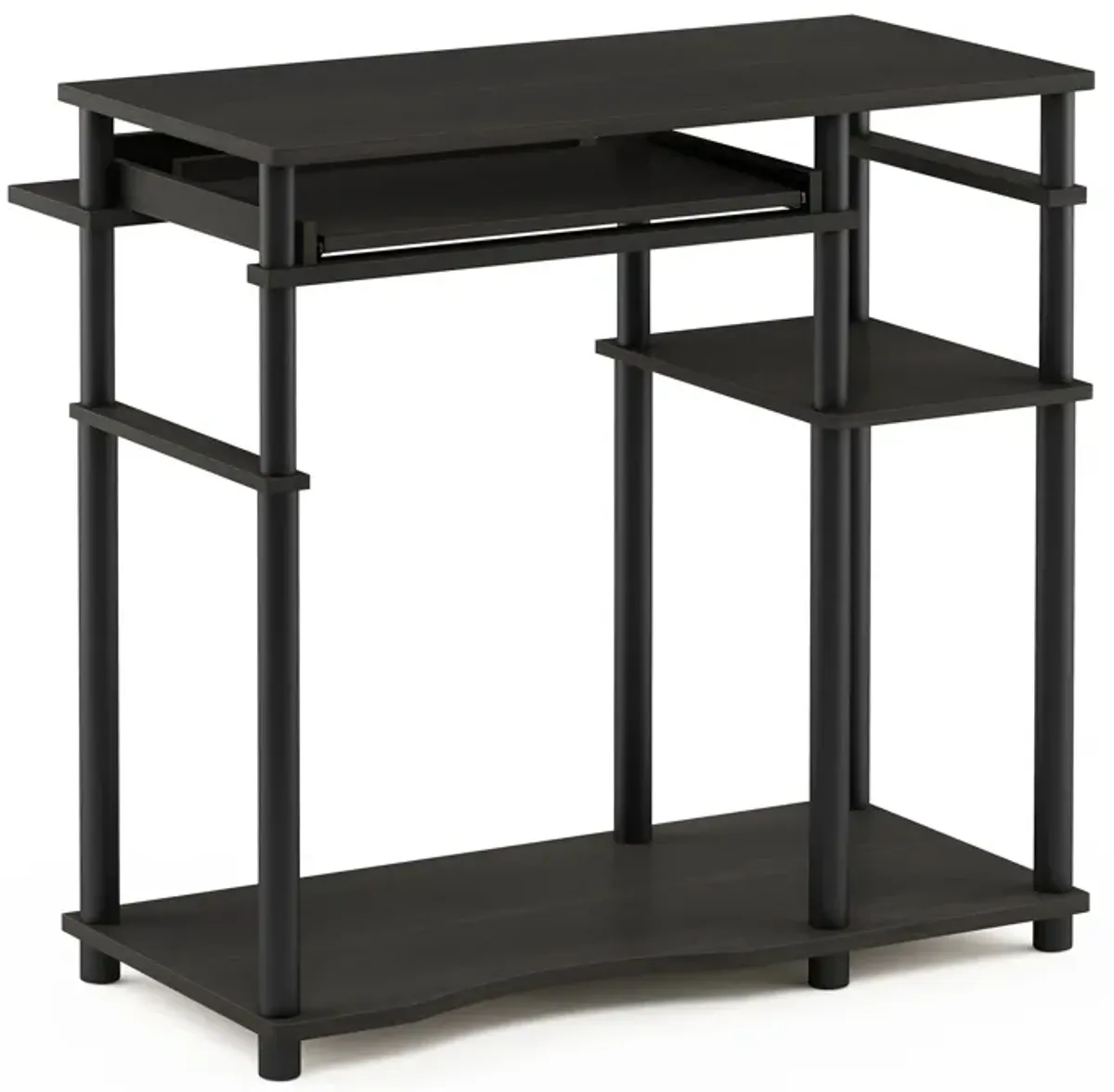 Furinno Furinno Abbott Computer Desk with Bookshelf, Espresso/Black, 17097EX/BK