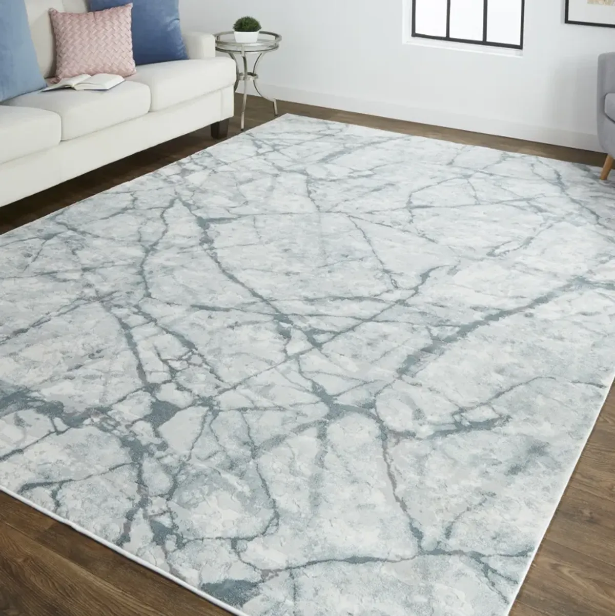 Atwell 3282F Blue/Gray/Ivory 3' x 8' Rug