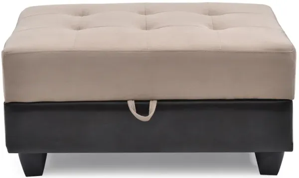 Gallant Microfiber Upholstered Storage Ottoman